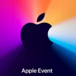 Apple Logo on Bright Color Background