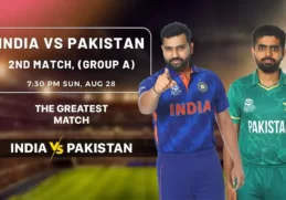 Rohit Sharma and Pakistan player in a image India vs Pakistan