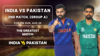 Rohit Sharma and Pakistan player in a image India vs Pakistan