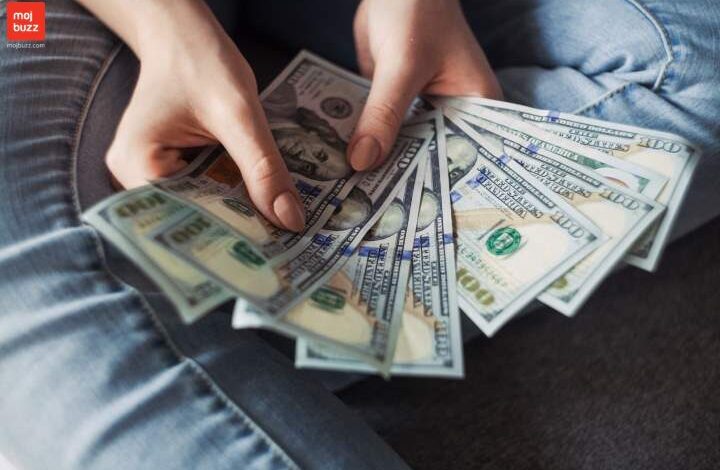Money in hands image