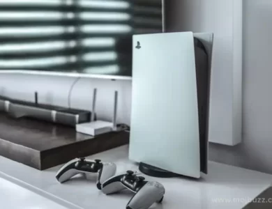 Sony Play Station 5 on a desk