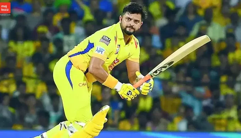 Suresh Raina playing cricket for Chennai Super Kings
