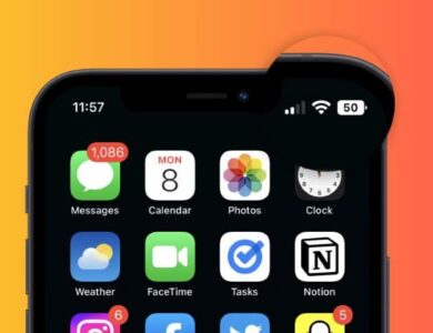 Battery percentage on iphone