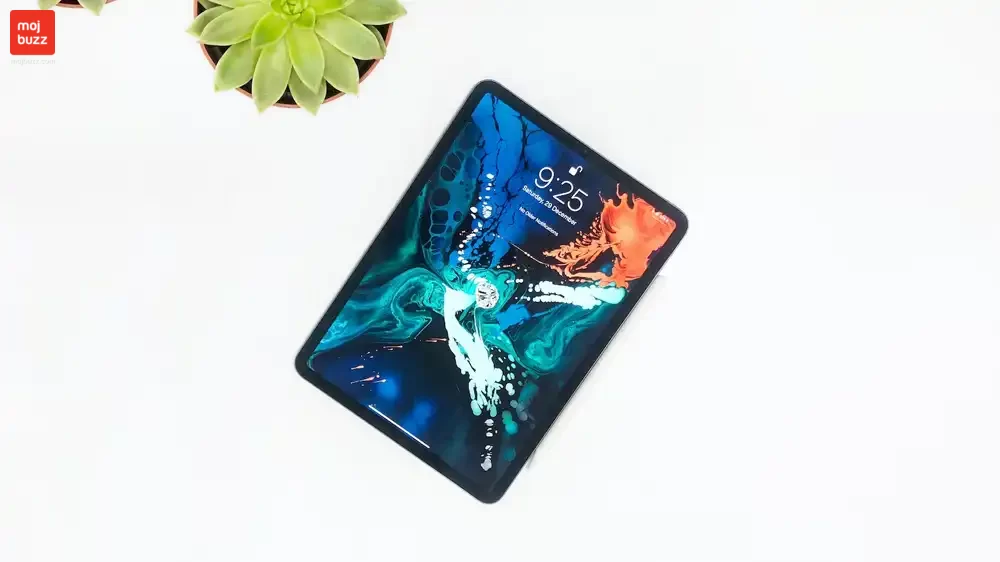 A Flower Pot and an iPad pro on a table