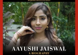 Aayushi Jaiswal Biography poster. She's a contestant in Bigg Boss 6 Telugu