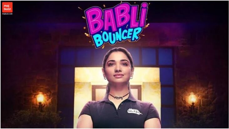 A girl standing movie poster of Babli Bouncer movie download