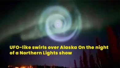 UFO-like swirls over Alaska On the night of a Northern Lights show